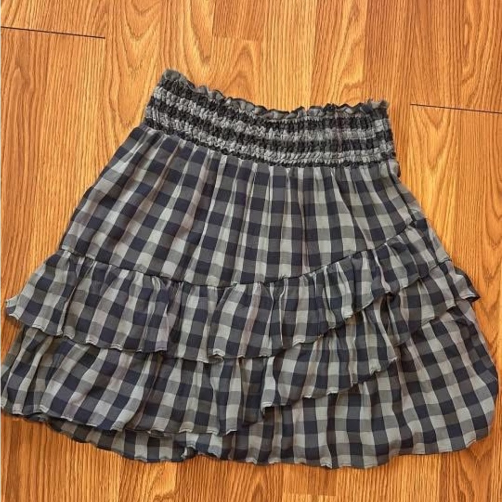 Plaid Ruffle Skirt